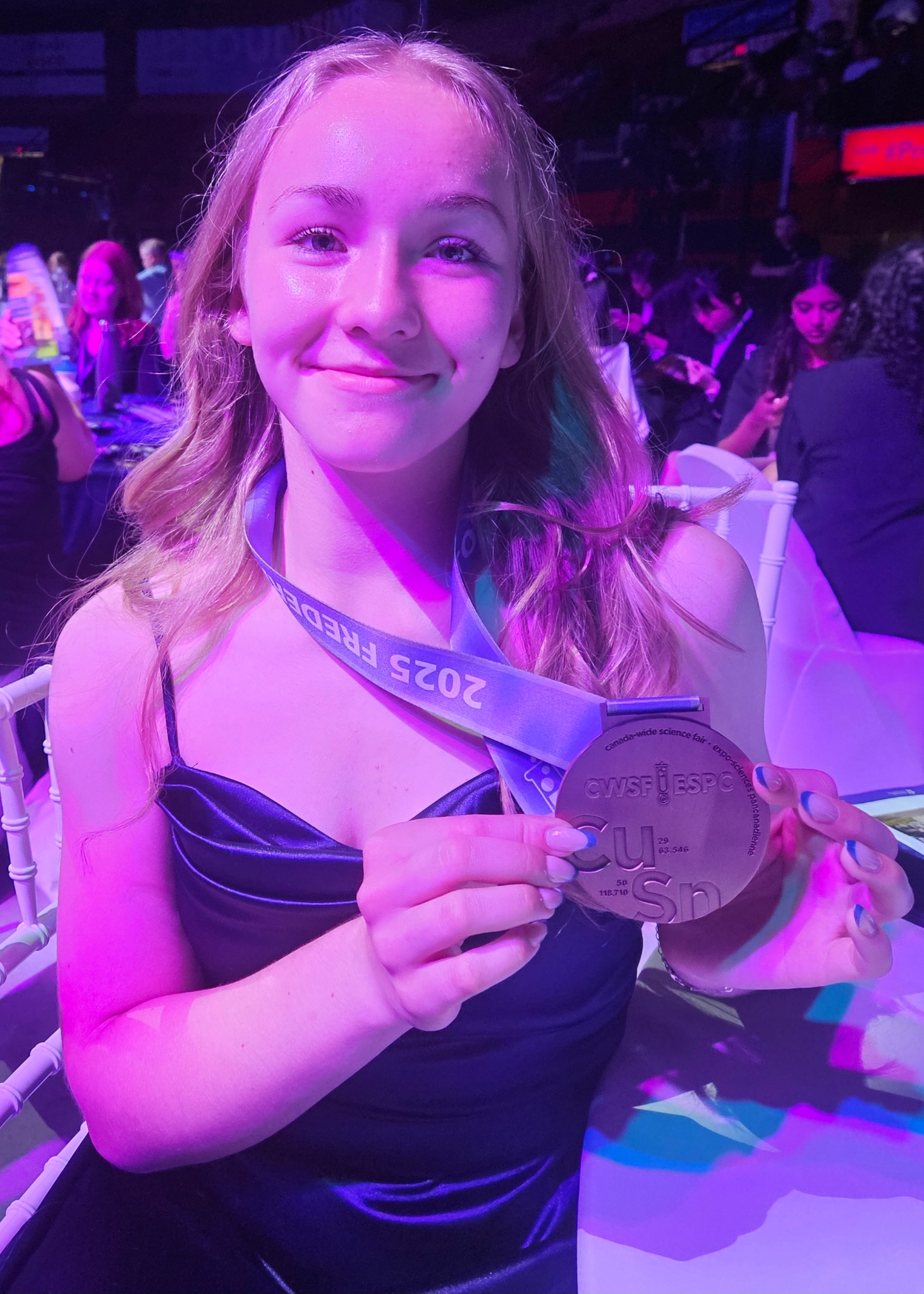 Elianna with Bronze Medal